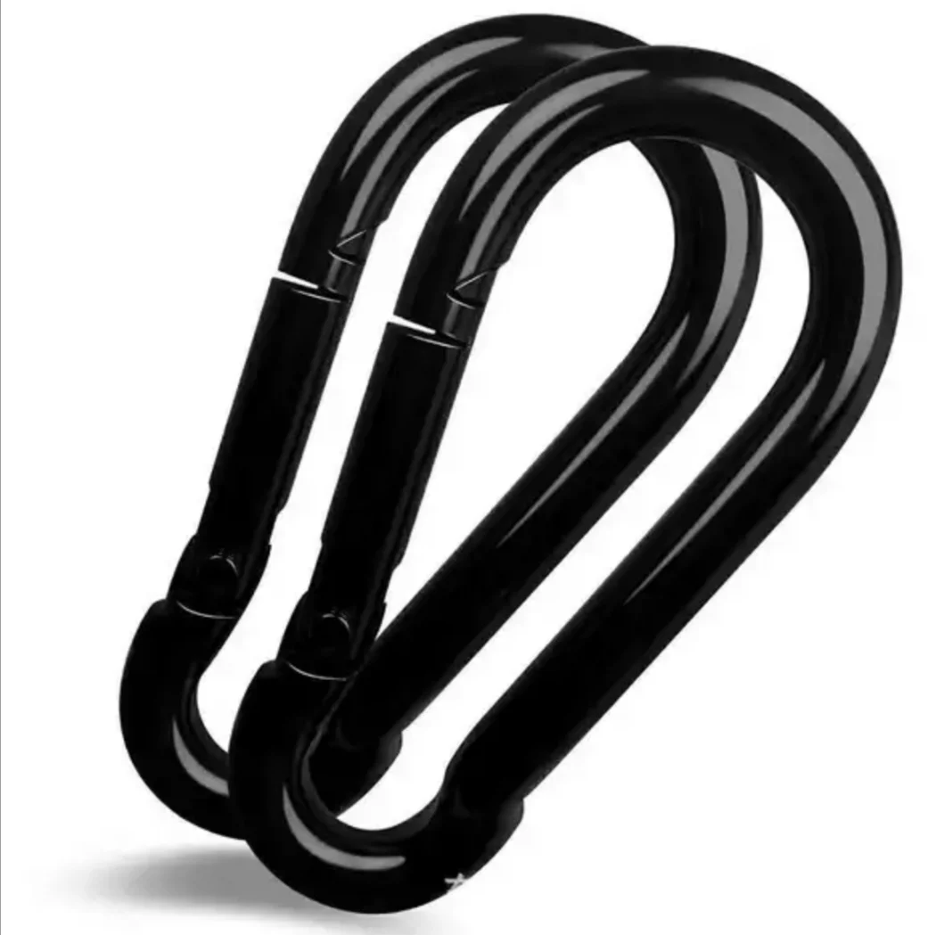 Heavy duty zinc plated simple stainless steel carabiner snap metal spring hook