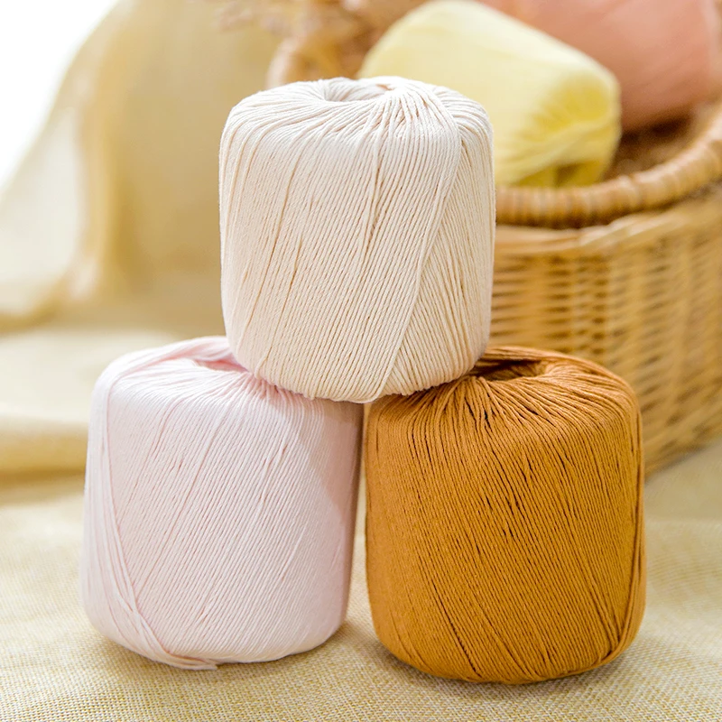 Yarncrafts 8 слоев ручного вязания из тонкого хлопка крючком нарядное окрашенная пряжа полиэстера для одежды шаль одеяло