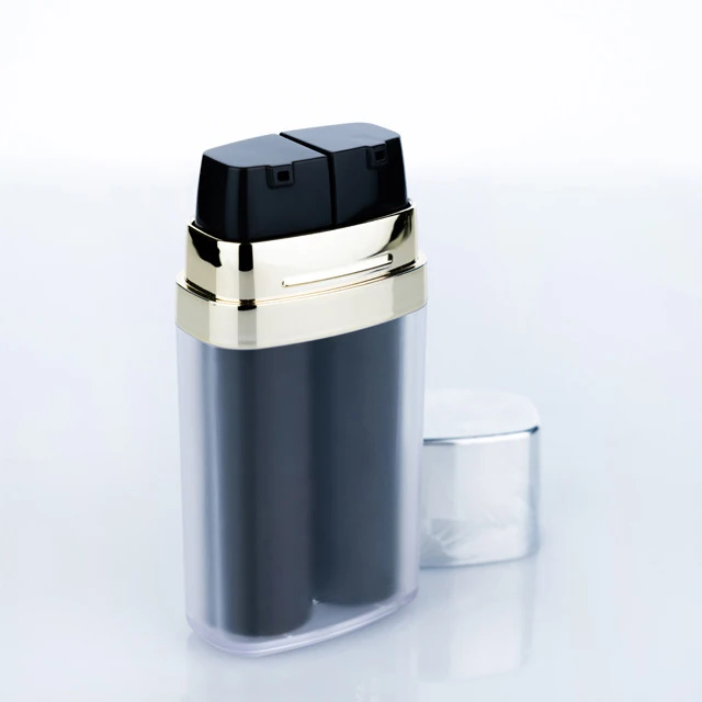 Hot Sale Vacuum Bottle 20ml Luxury Cosmetic Lotion Bottle Double Pipe Acrylic Airless Pump Bottle