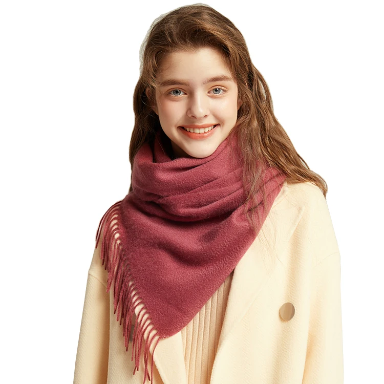 Wholesale Women Winter Solid Wool Cashmere Pashmina Scarf Shawl