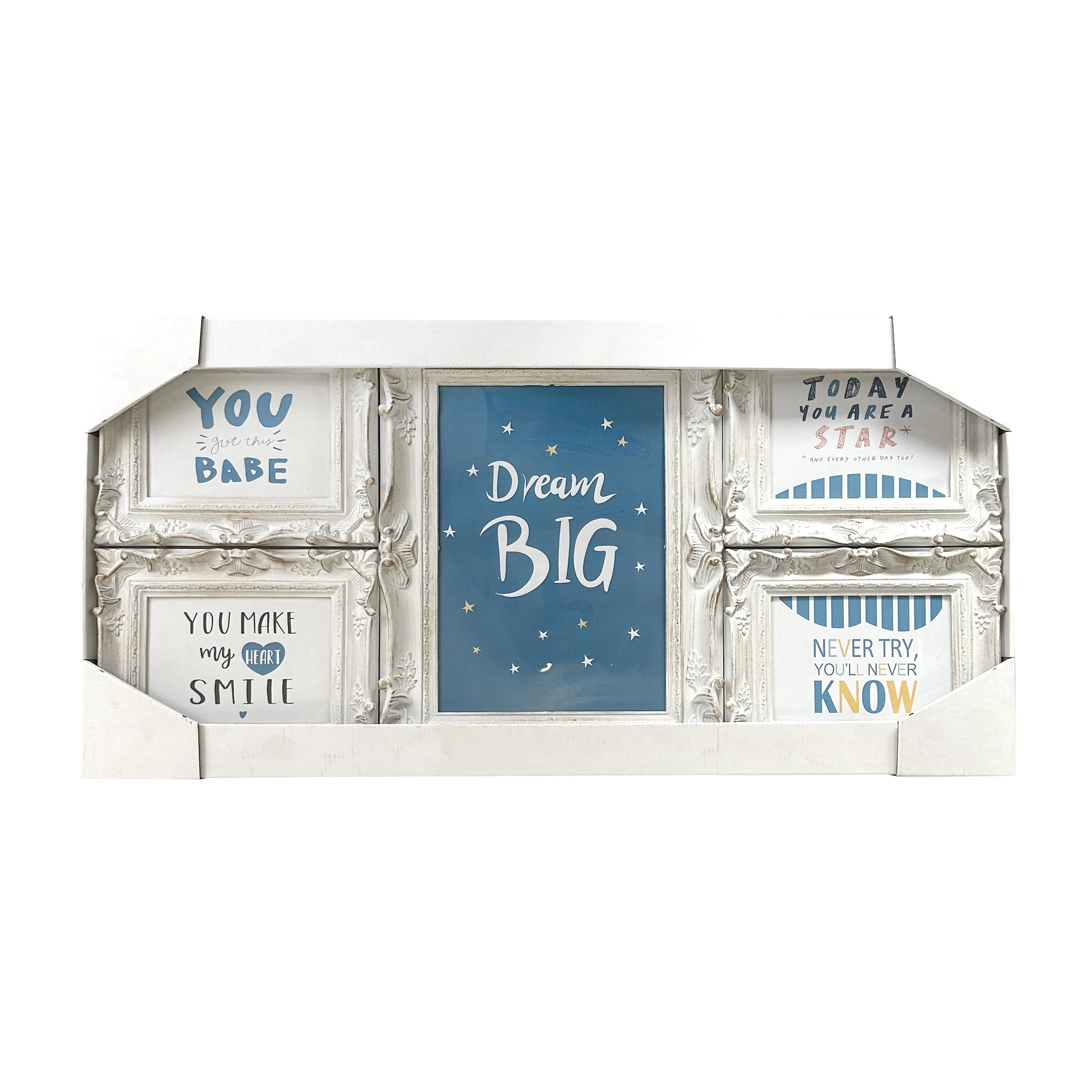 New Hot Sale Design plastic (pp) photo frame set-5  for wall decoration Picture Frame wholesale plastic frame