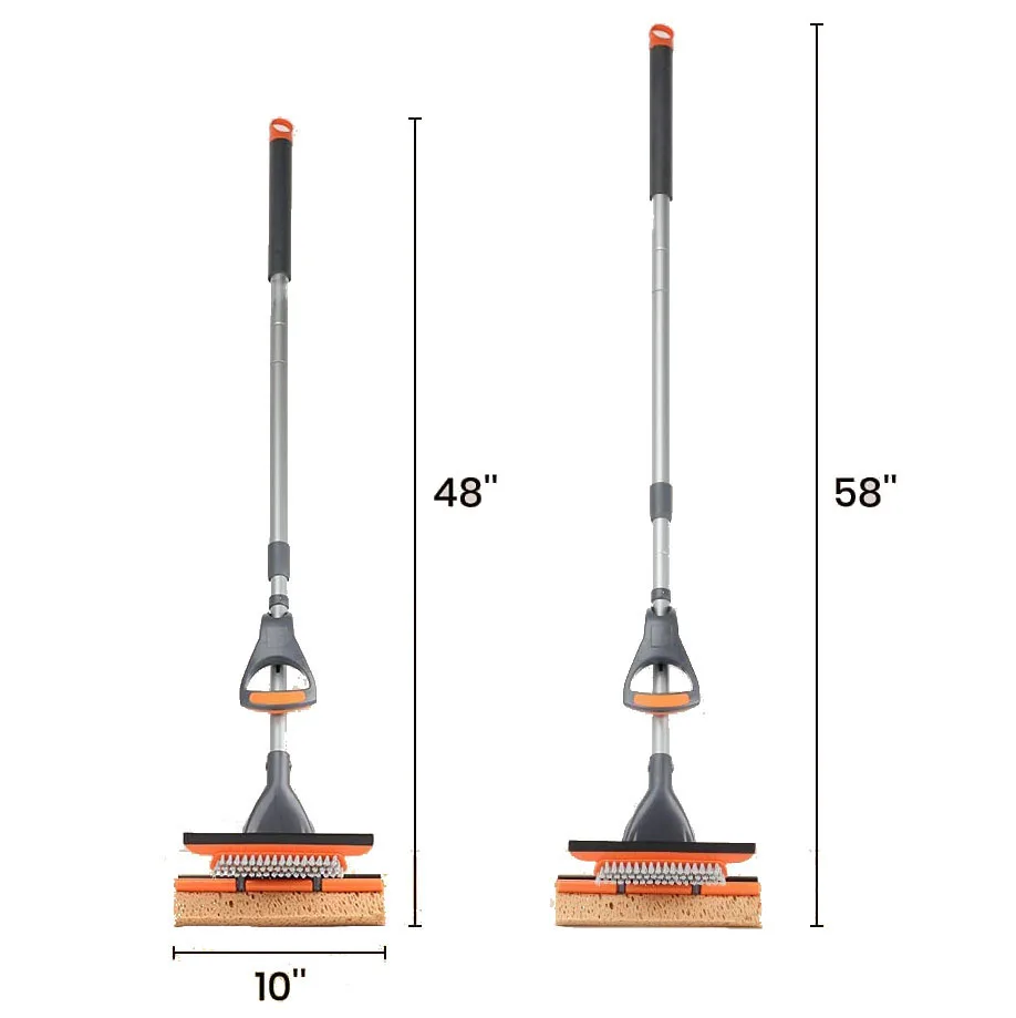 VIPaoclean Squeeze Mop Hands Free Cleaning Telescopic Pole Floor