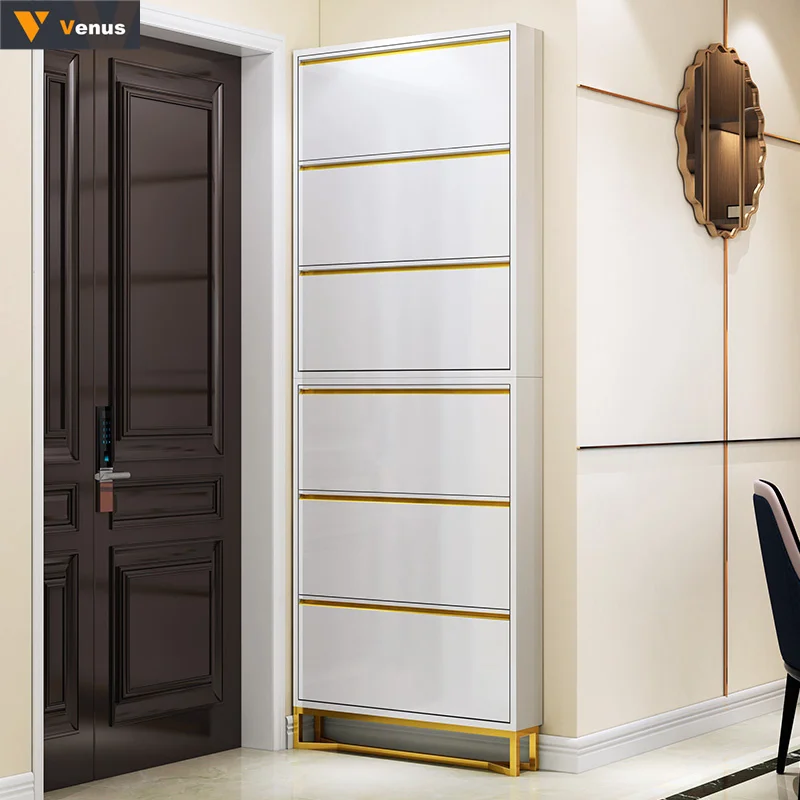 Good quality 15cm living room Nordic shoe rack modern simple tipping cabinet Light luxury thin shoe cabinet