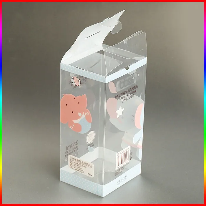 Packing Cuboid Transparent Printed Plastic PVC Boxes Small Plastic Cosmetic Packaging Box