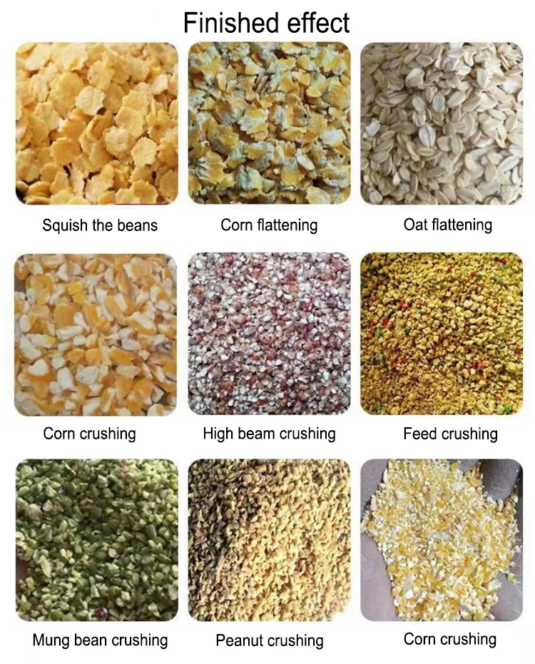 Grain Soybean Peanut Brewing Crusher Wheat Oats Maize Corn Flakes Making Machine Soybean Flattening Machine