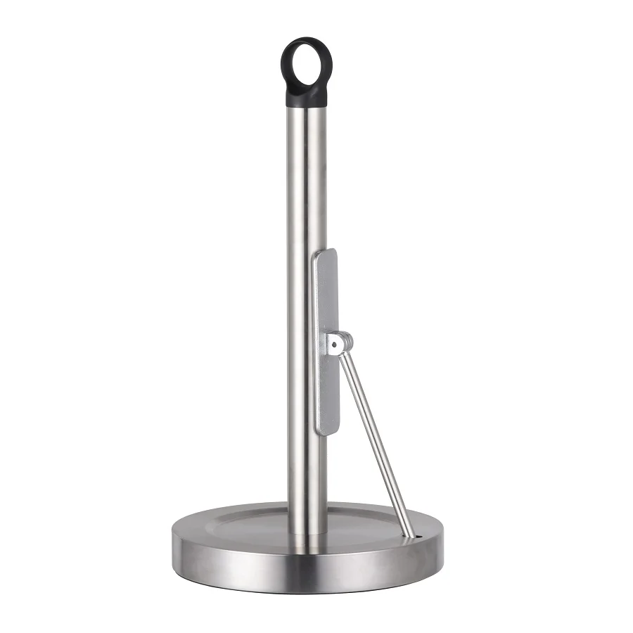 High Quality  Countertop Stainless Steel  Modern Kitchen Paper Holder Stand With Arm