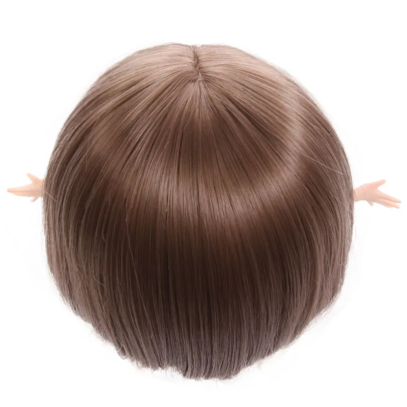 factory price brown straight blythne doll wig heat temperature fiber quality bjd wig