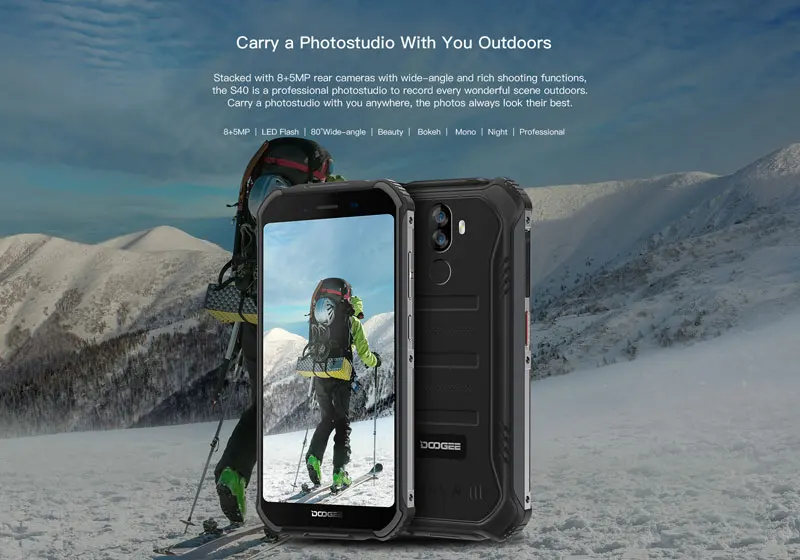 
DOOGEE S40 4G Smart Android Phone Rugged Waterproof Shockproof Dustproof Cell phone 3GB 32GB NFC Rugged Mobile Phones 