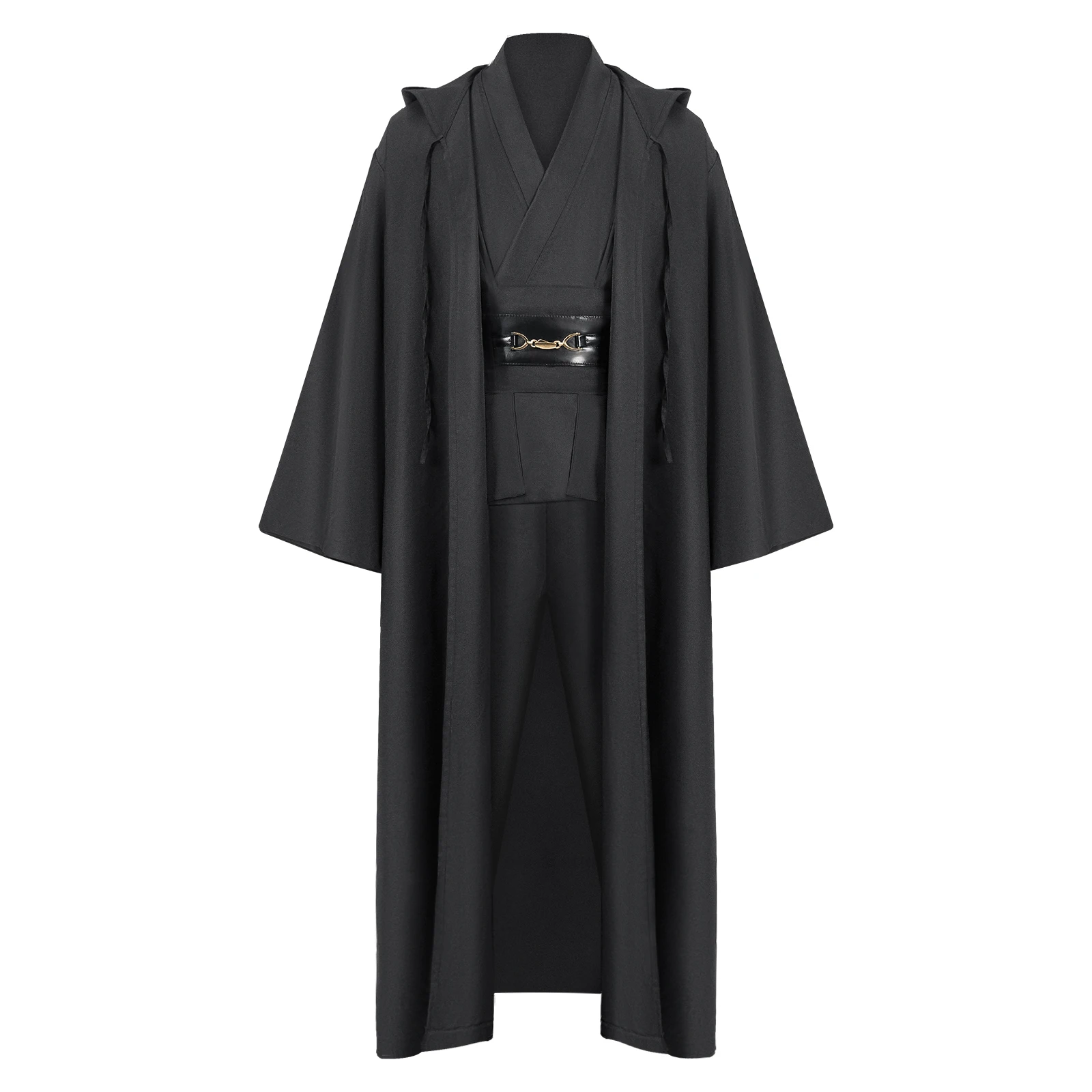 Obi wan Kenobi Premium Quality Cosplay Costume Black Brown Jedi Robe from Star the Wars for Lightsaber Dueling