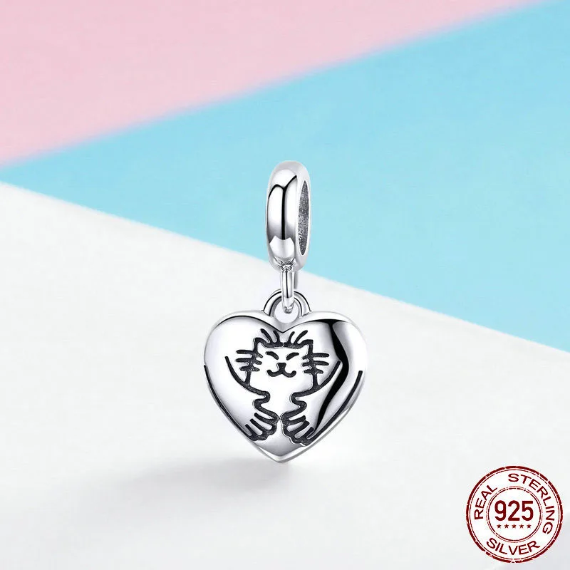 Jewelry Making Diy Bracelet Necklace Custom Designer 925 Sterling Silver Cute Cat Heart Zodiac Unique Charms