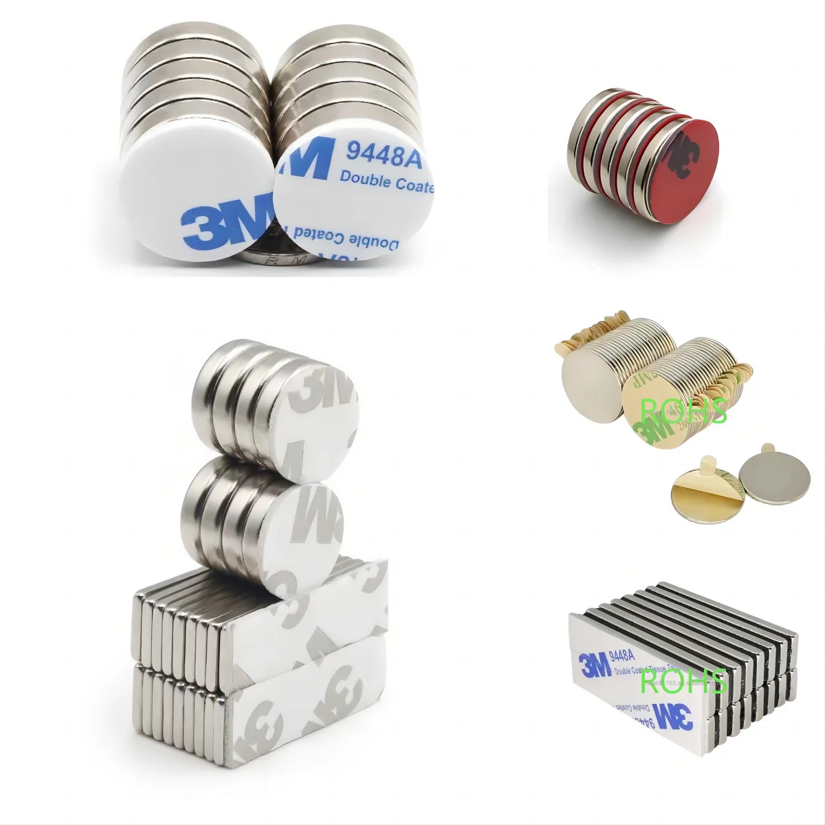 Ndfeb Super Strong N35 Rare Earth Neodymium Magnet Double-Sided Adhesive Block Rectangular 50X10X5 Materials Adhesive Magnet N52