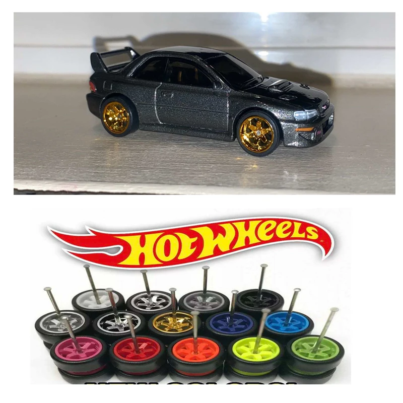 Wholesale 100 Pieces Rubber Car Tire Model Props 1/64 Car Model Scene Accessories