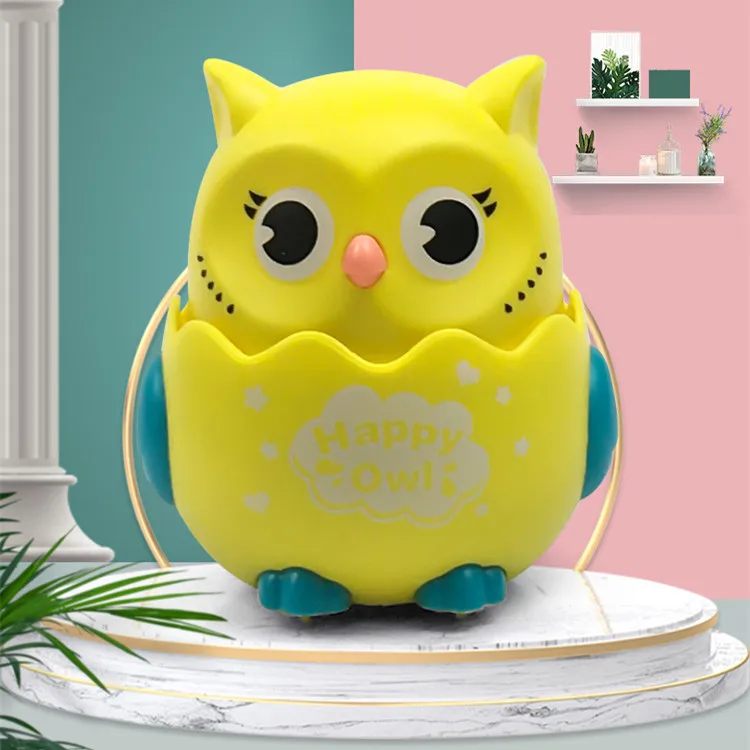 
Hot selling creative owl pull back press slip toy cute animal mini toys 