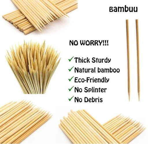 Manufacturer Wholesale Good Price Restaurant Barbecue Straight Disposable Round Bamboo Stick