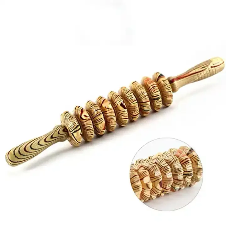 Popular Super Wooden Massage Roller Anti Cellulite Massage Therapy Tools Body Muscle Roller Massager