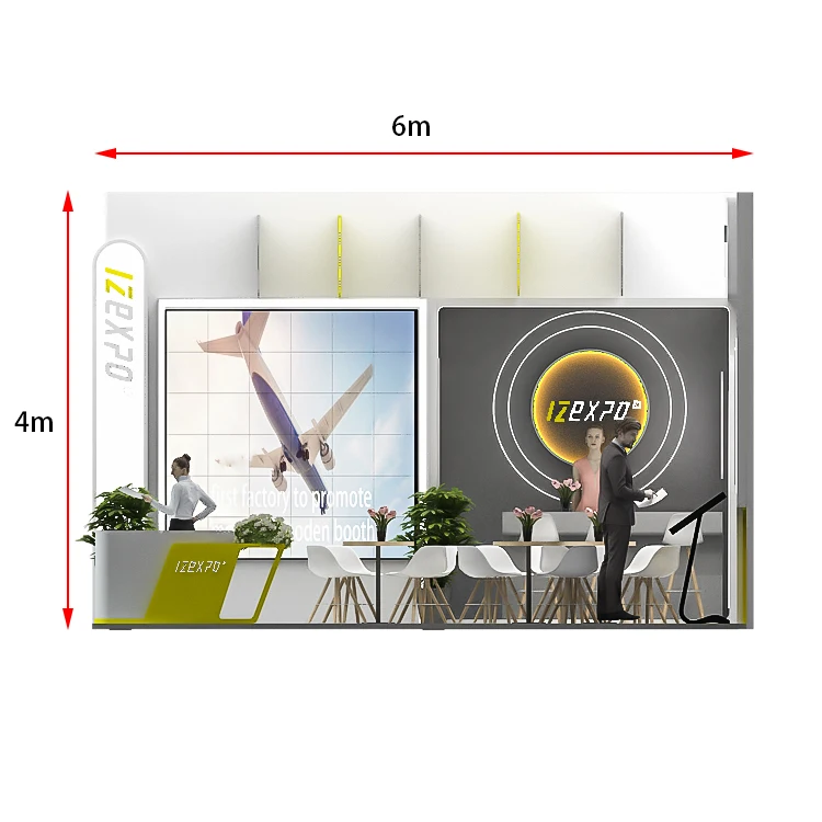 Izexpo 30Mins Quick Build 6X6 Booth Custom Exhibition Display Stand Fashion Stall Design Booth Exhibition Hot Trade Show Booth