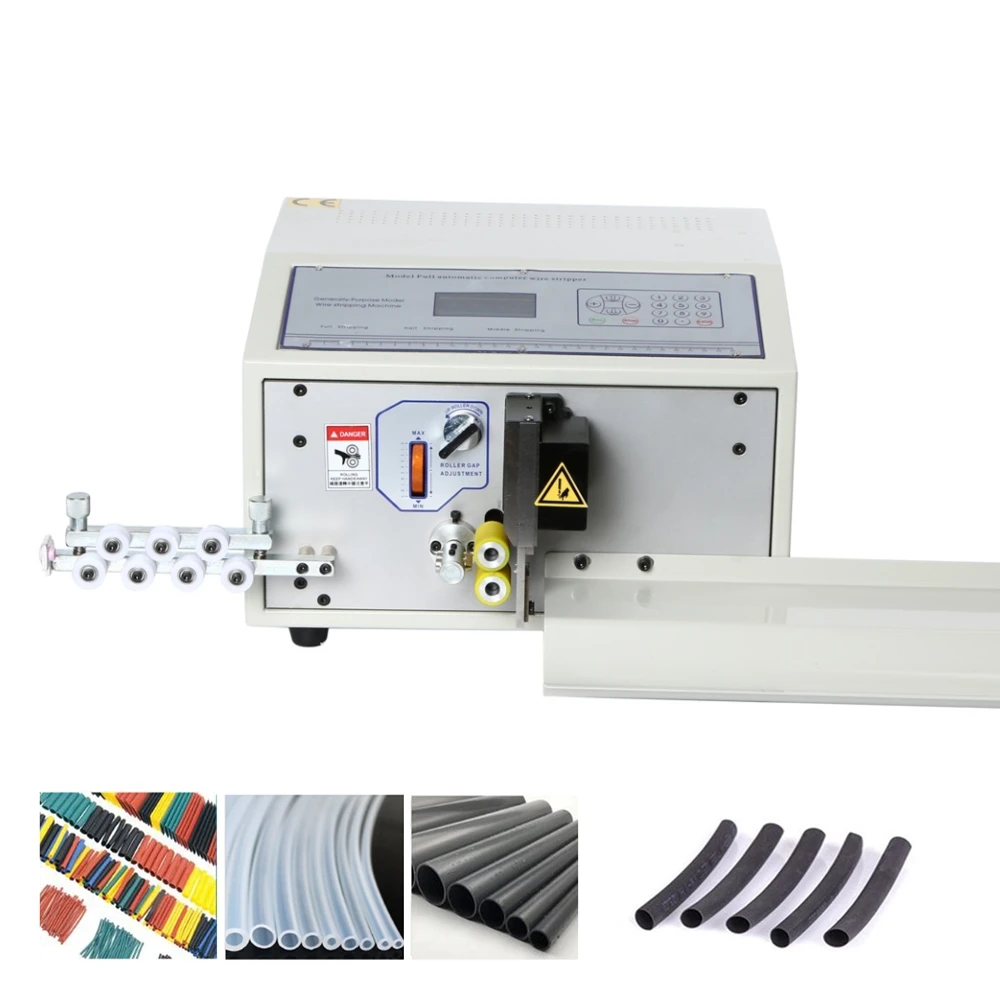SWT508-QG Automatic Wire Tube Sleeving Pipe Cutting Machine for Wire Cable Cutting Stripping Peeling Machines 220V 110V