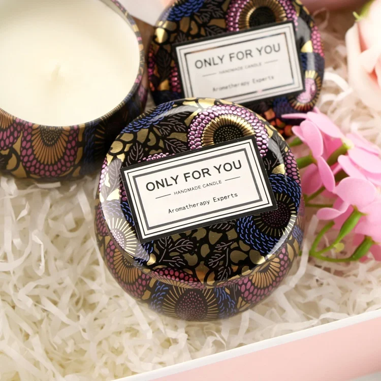 classic tin can aroma candle soy wax coconut wax scented candle gift box set