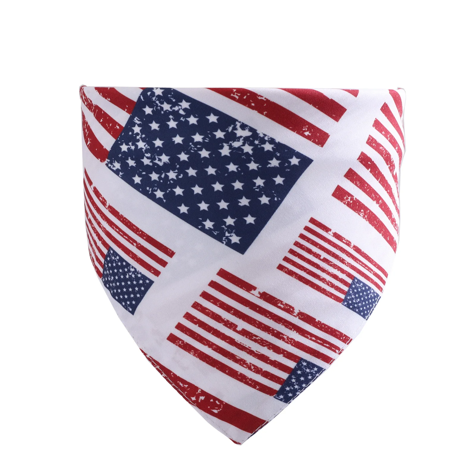 2024 New Independence Day American Flag Printed Pet Dog Triangle Scarf 4th Of July Patriotic Pet Bandana Saliva Towel