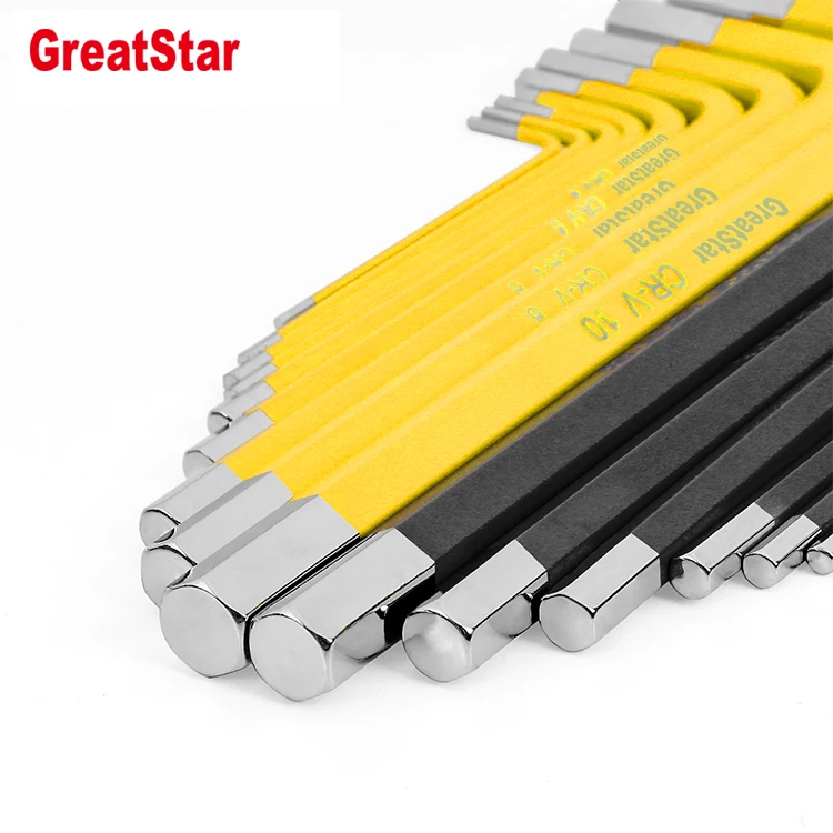 OEM or ODM High Quality 18PC Wrench Sets Long Arm Hex Key Set Hex Key