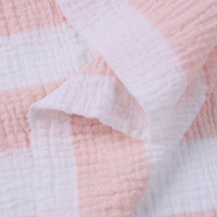 
Hot selling print double layer 100% cotton gauze muslin cotton for baby clothing 