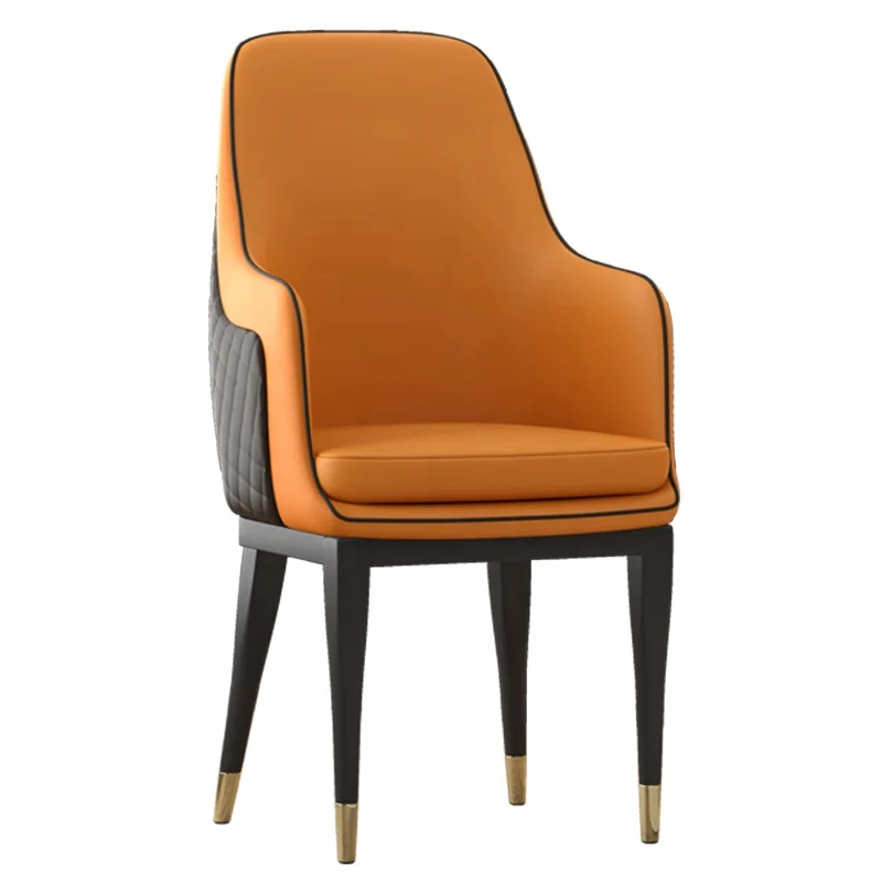 Hot Selling Metal Leg Dining Chair, Modern Luxurious Leisure Household Chair, Coffee Shop Hotel Chair