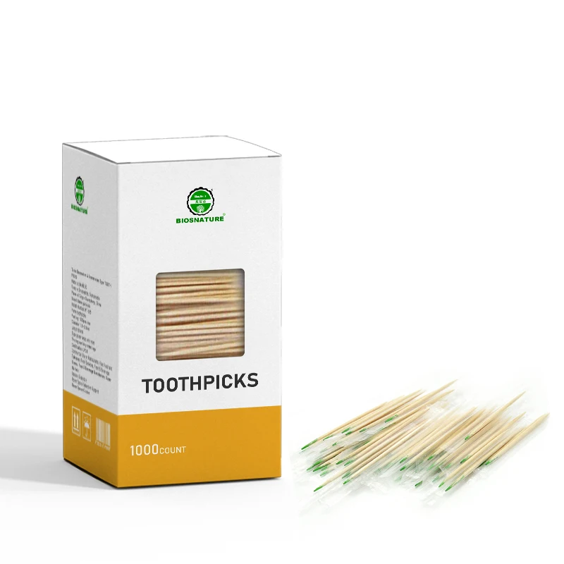 bamboo toothpick individually wrapped deep clean paper box for toothpick
