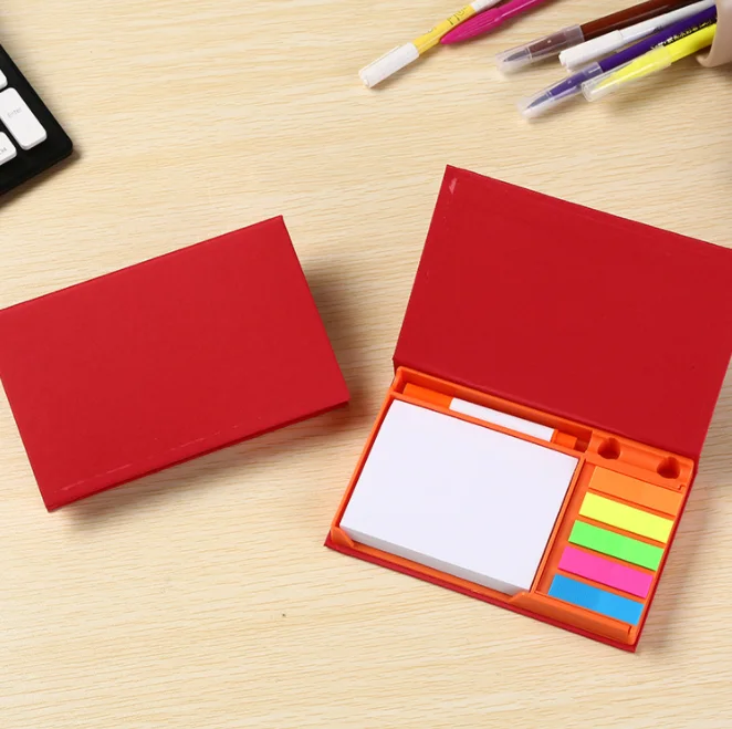 Eco-friendly recycle labler foldable sticky note set with paper clip