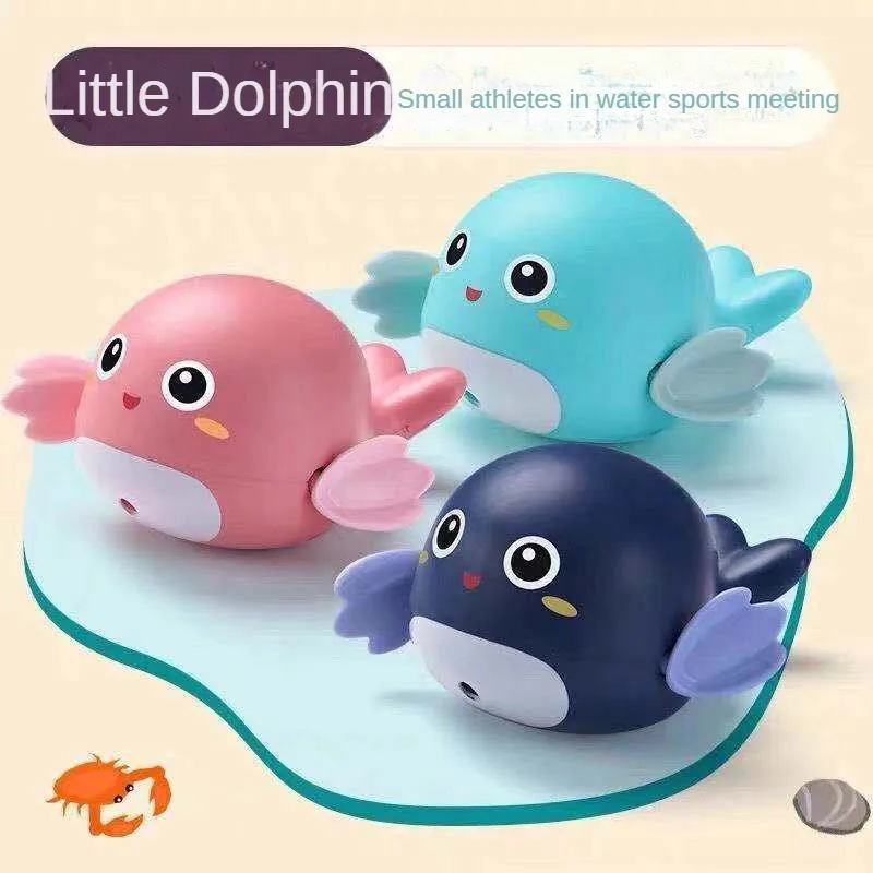 Fun Little Dolphin Wind-up Swimming Bath Toy For Baby Boys Girls