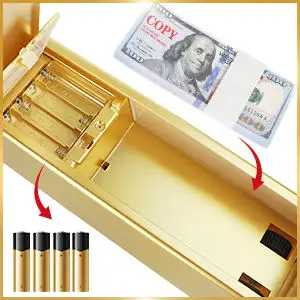 Newest Gold Brick Money Spraying Gun Spray Machine Money Gun Shooter Cash Cannon Rain Flying Color Super Money Gun