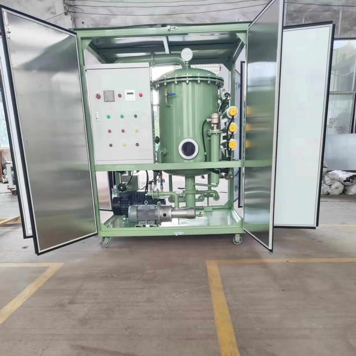 6000LPH Lube Oil purifier plant/steam turbine oil filtration system machine equipment