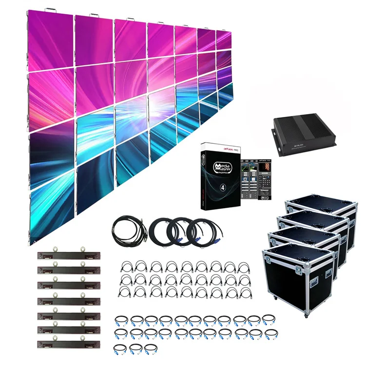 p1.9 p2.6 p3.9 p4.8 rental led screen video wall display stacking system indoor rental stage led display suppliers