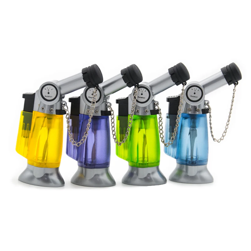 GF-865 Eagle Angle Torch Adjustment 90 Degree Single Cheap Plastic Windproof Refillable Torch Lighter