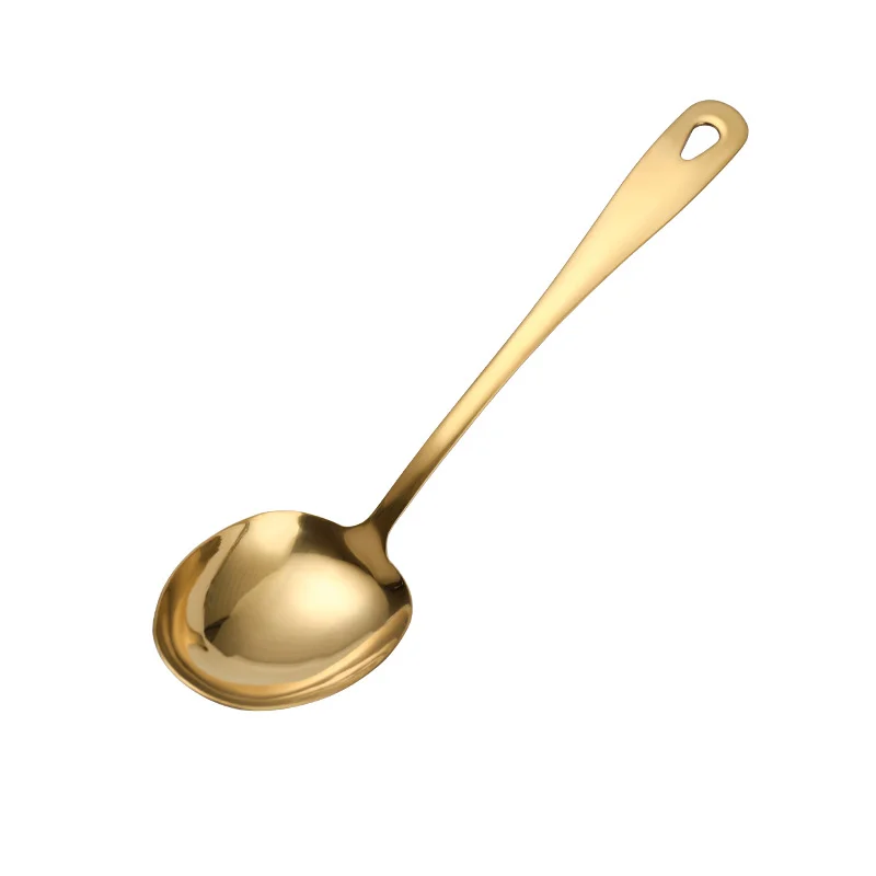 DFU73 Stainless Steel Hot Sale Modern Luxury Serving Spoon Serving Fork Serving Shovel Buffet Supply Gold Serving Utensil Set
