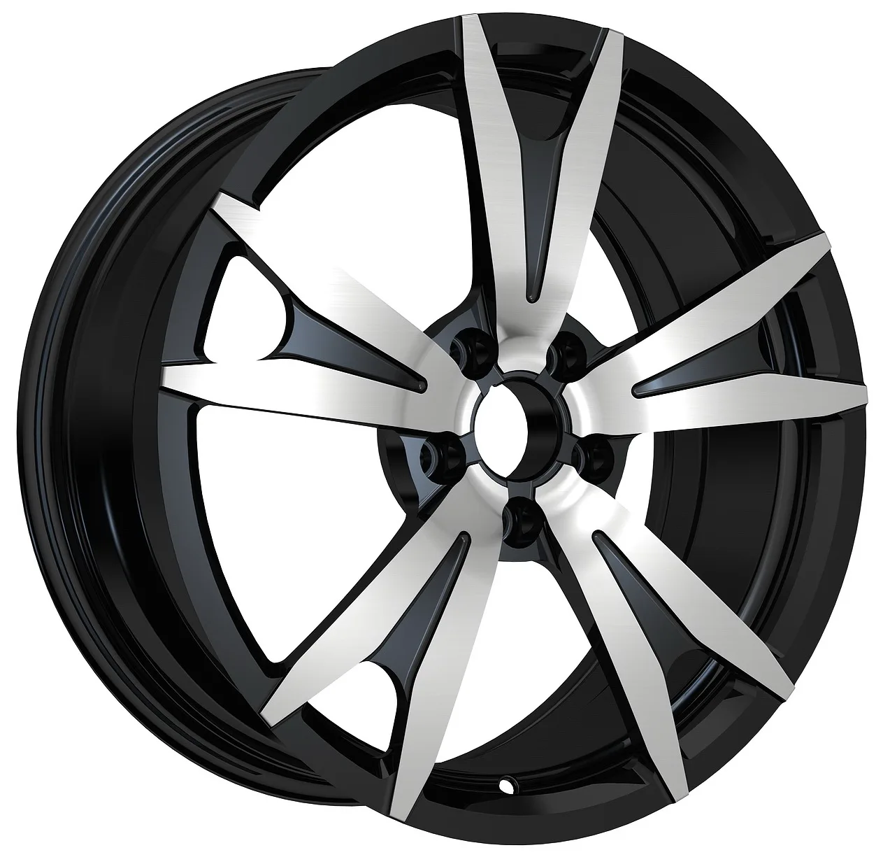 DHCEI China Factory Direct Selling Double 5Spokes 16 17 18 20 Inch Black Aluminum Alloy forging Car Wheels