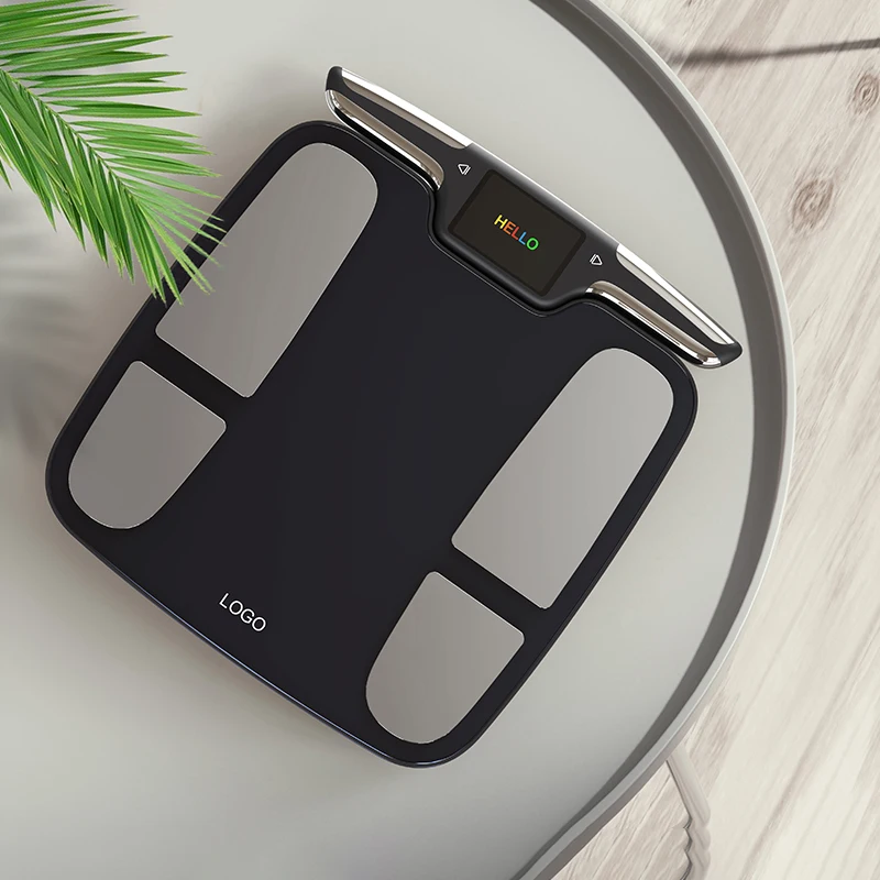 TFT screen free app sdk electronic balance bathroom scale digital weight 8 electrodes body composition smart body fat scale