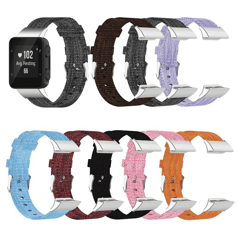 Qiman With tools breathable fabric nylon replacement smart watch bands strap for Garmin Forerunner35 / Forerunner30 / 35J
