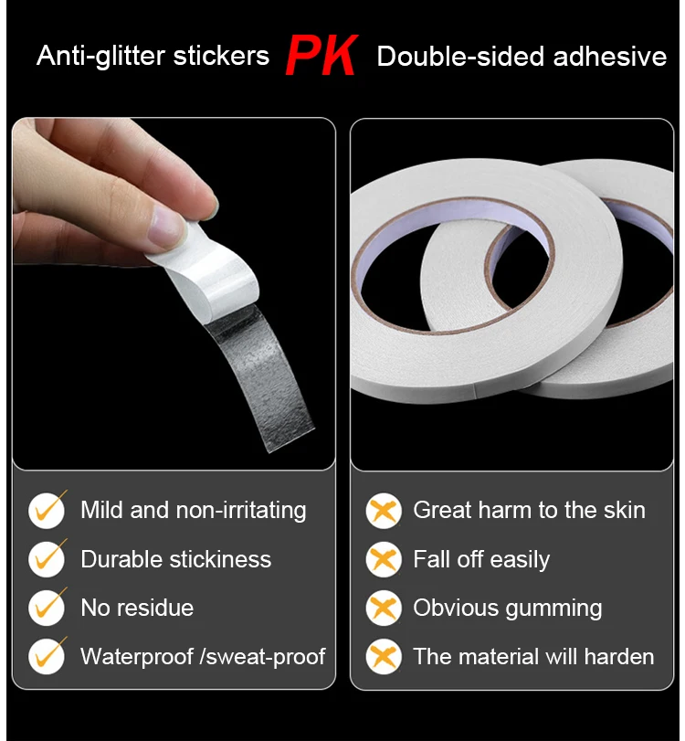 Yongsheng Clothing Anti-light Stickers Fix Tape Double-sided Transparent Anti-light Stickers for T-shirts & Dresses