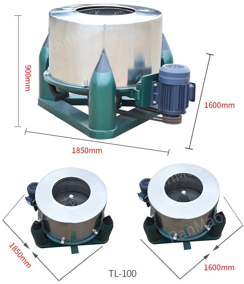 Hot Sale Centrifugal Spin Dryer Centrifuge for Textile, Food, Oil, Milk Industry Use