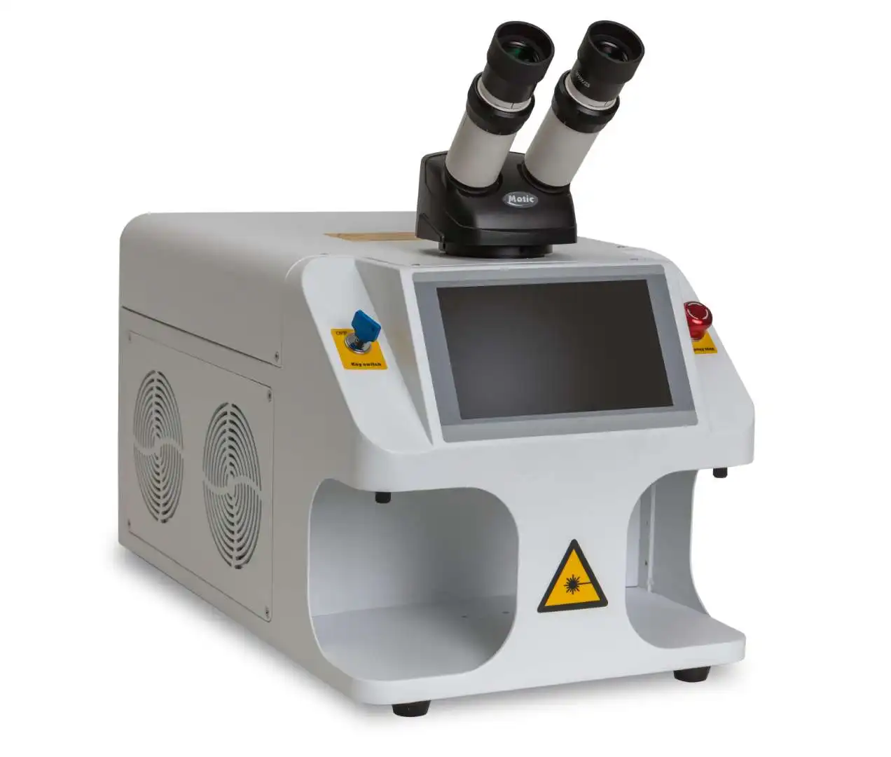 
Compact Jewelry Laser Welding Machine 50W Soldering Mini Portable Fiber Laser Welder Gold Silver Titanium Metal Rings Necklace 