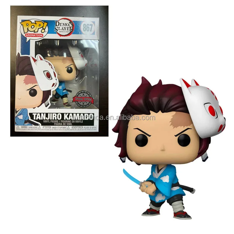 Hot Anime Funk POP Figures Demon Slayer #867 Tanjiro Kamado #875 #870 Inosuke Hashibira PVC Action Figure Collection Model Toys