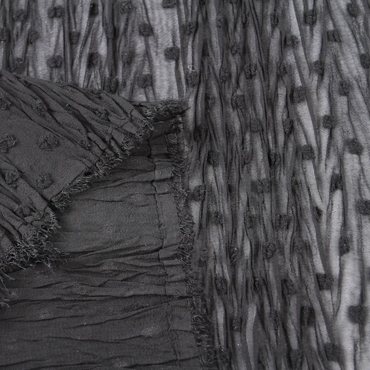 
Best price high quality 100% polyester very soft tassel pleated tulle fabric 