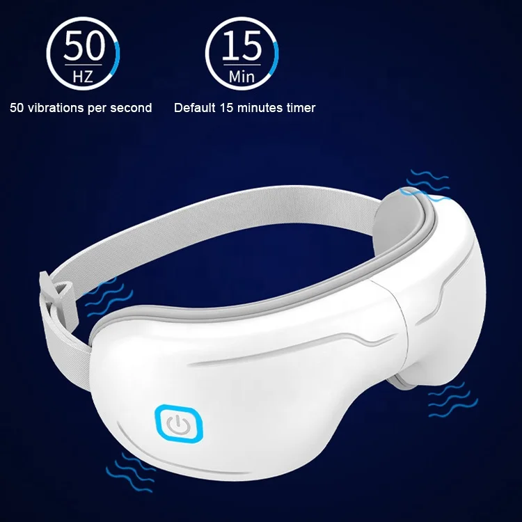 Wireless Air Pressure Vibration Massage Digital Eye Massager for Eye Relief Heat Compress Eye Mask with Music