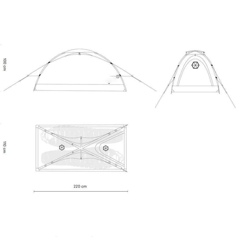 Camping  2 Person customized Waterproof tent camping  trekking poles Ultralight dome Backpacking Tents