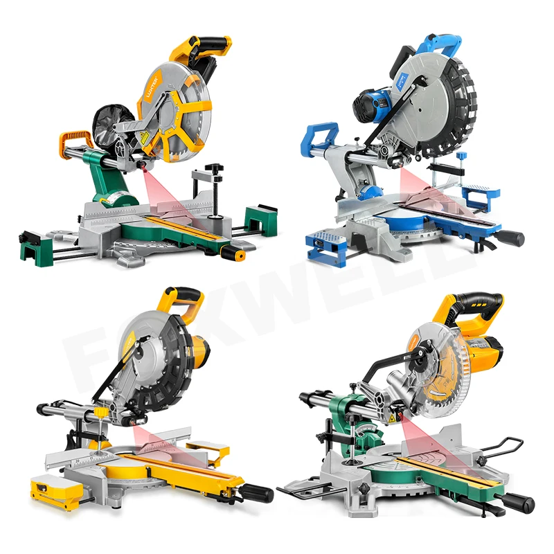 LUXTER 2400W 255mm10inch Sliding Miter saw Wood Saw Machine Mitre Saw For Woodworking
