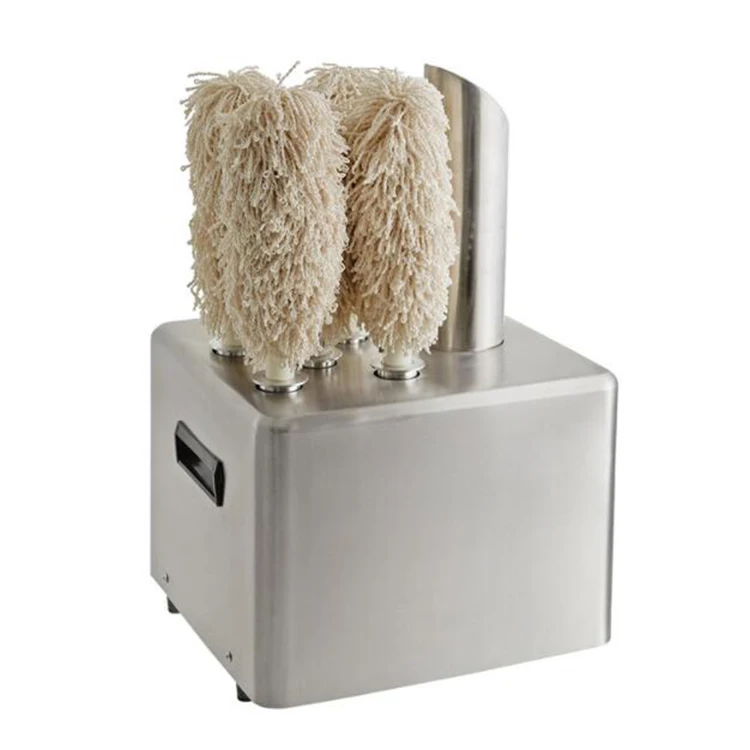 Hot sale vertical glass washing and drying machine glassware wiping machine