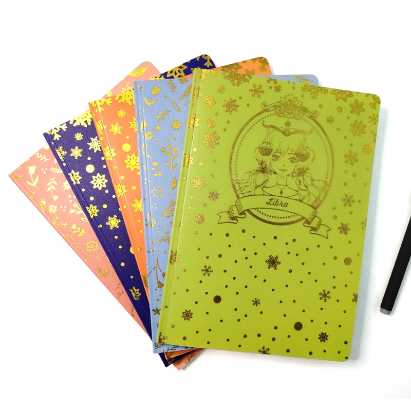 
12 designs constellation full hot stamping PP notebook hot sales High Quality notebooks with Best Price 