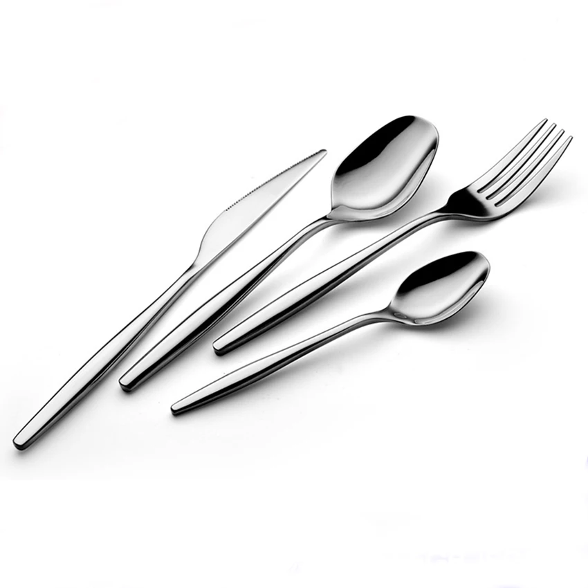 Bulk Buying 18/10 Kitchen Cutlery Flatware Thick Handle Stainless Steel Silverware Cutlery Set