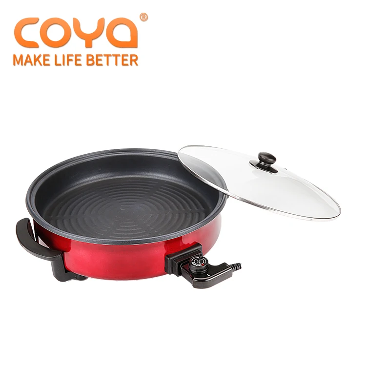 
Portable multi-function non stick coating round electric pizza pan 42cm for home use 