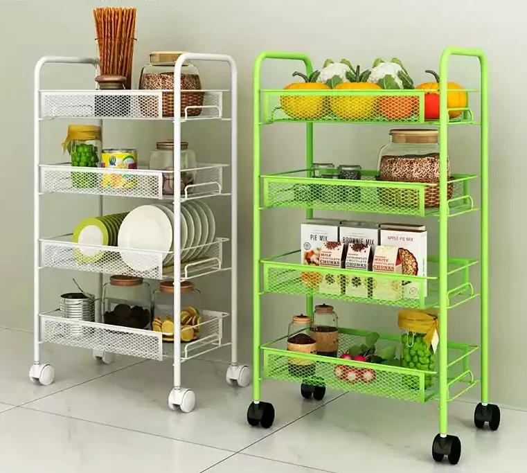 
4-tier Document storage cart use in office 